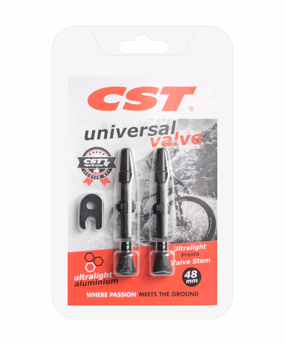 CST - Ventilky bezdušové 48 mm černé 2ks